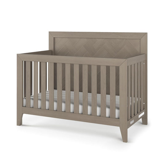 Child Craft Kieran 4-in-1 Convertible Crib, Baby Crib Converts to Day Bed, Toddler Bed and Full Size Bed, 3 Adjustable Mattress Positions, Non-Toxic, Baby Safe Finish (Crescent Gray)