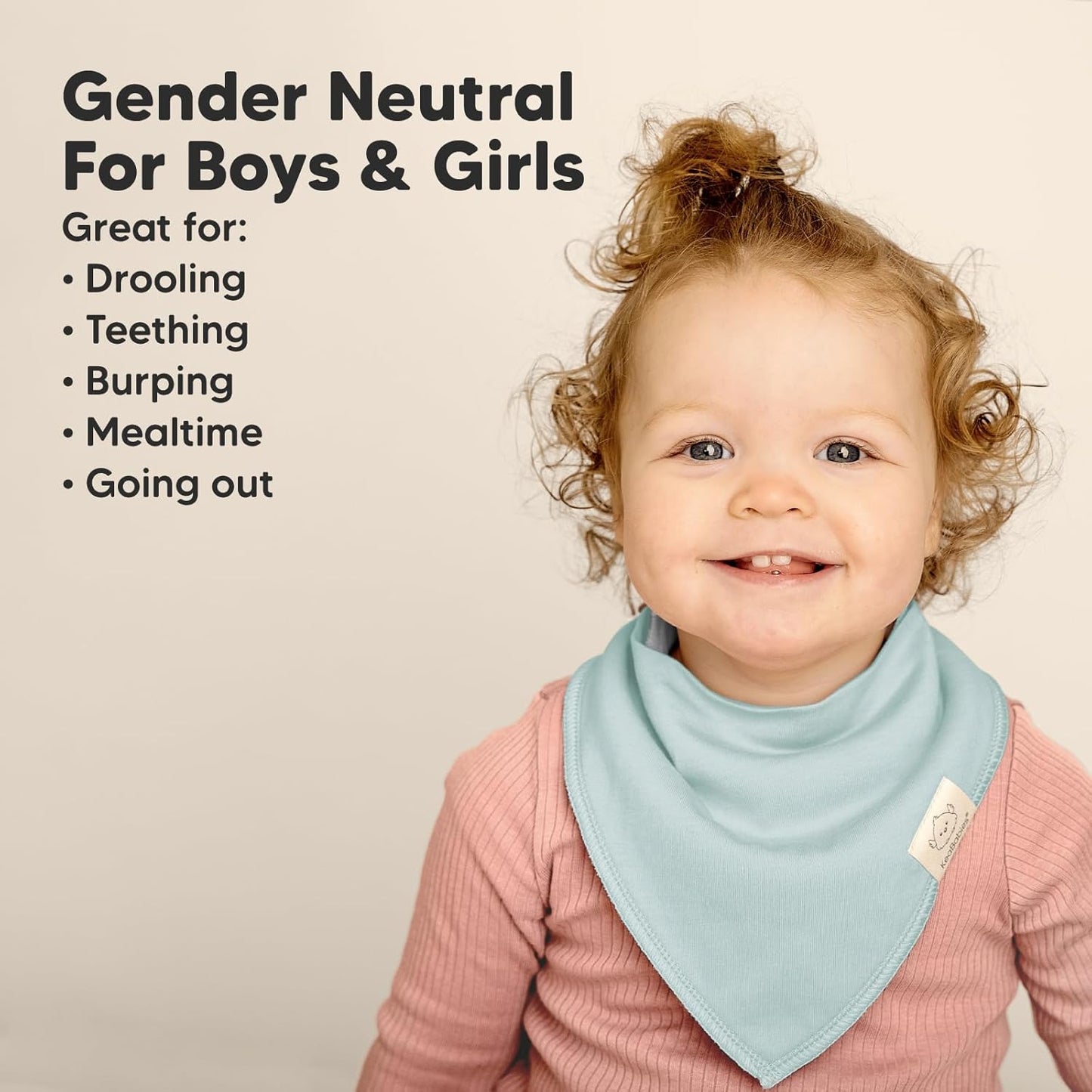 8-Pack Organic Baby Bandana Bibs for Boys, Girls - Super Absorbent Triangle Baby Bibs for Drooling and Teething Infant, 100% Cotton Extra Soft for Newborn, Infant 0-36 Months (Hunter)