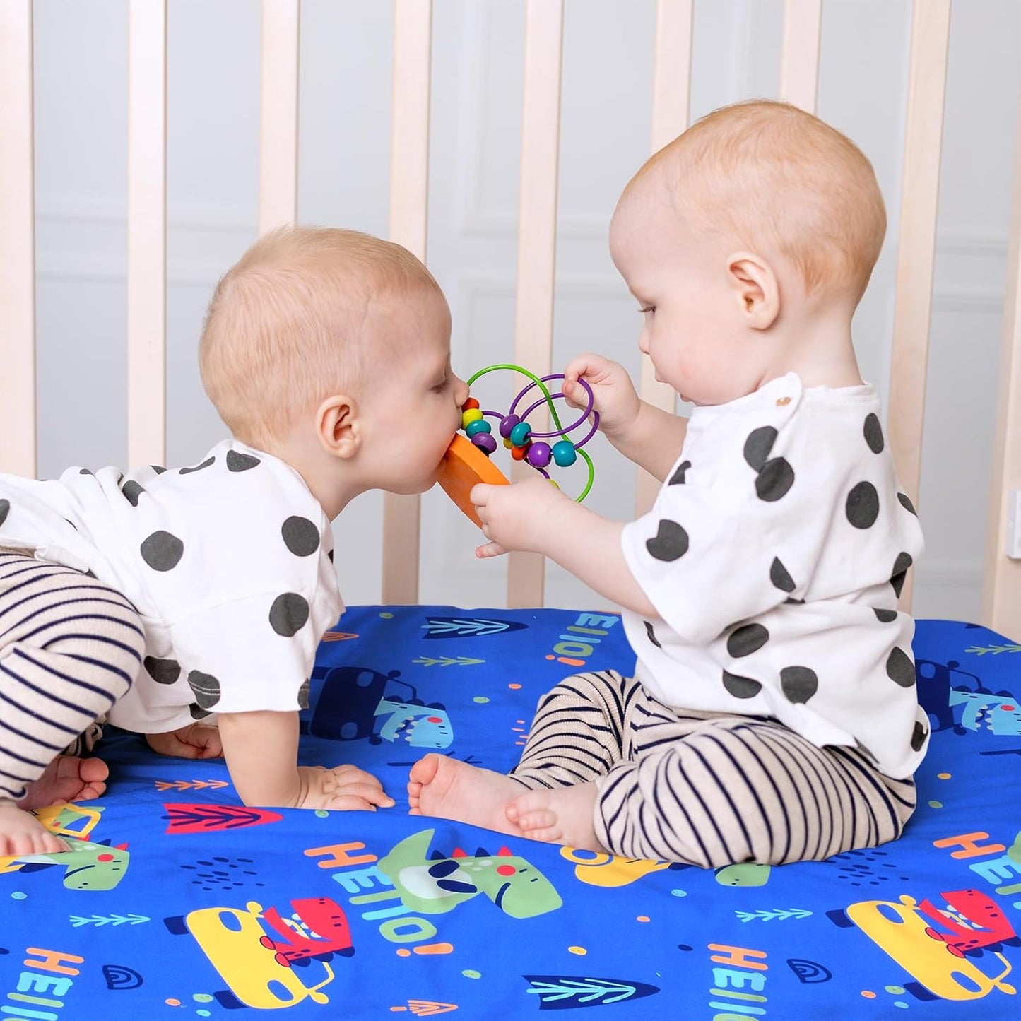 UOMNY Crib Sheet, Dinosaur Crib Sheets Baby Sheet for Standard Crib and Toddler Mattresses Nursery Bedding Sheet Crib Mattress Sheets for Boys and Girls 1 Pack Toddler Sheet