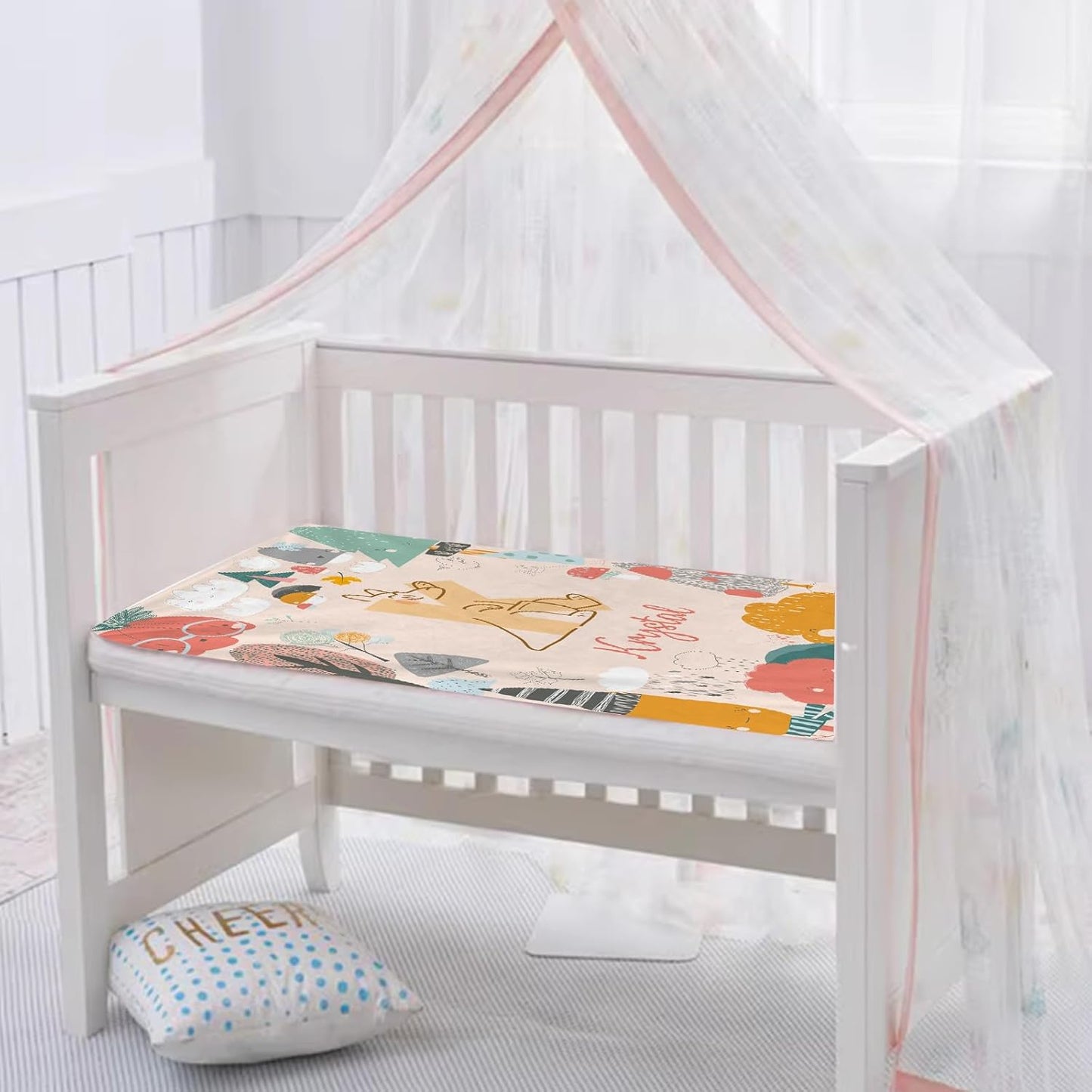 Personalized Cute Animal Baby Blanket, Custom Initial Jungle Swaddle Blanket with Name Customized Super Soft Nursery Fleece Throw Blankets for Newborns Baby Shower Girls Kids Birthday