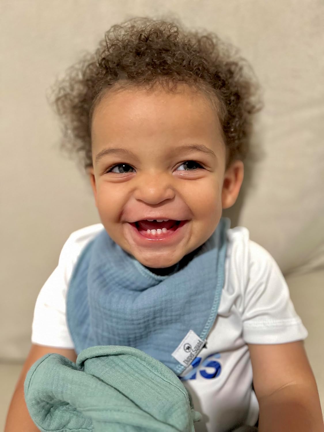 DiaperSquad's Baby Bibs for Drooling and Teething, Bibs for Boys, Baby Girl - Solid Cotton Baby Drool Bibs