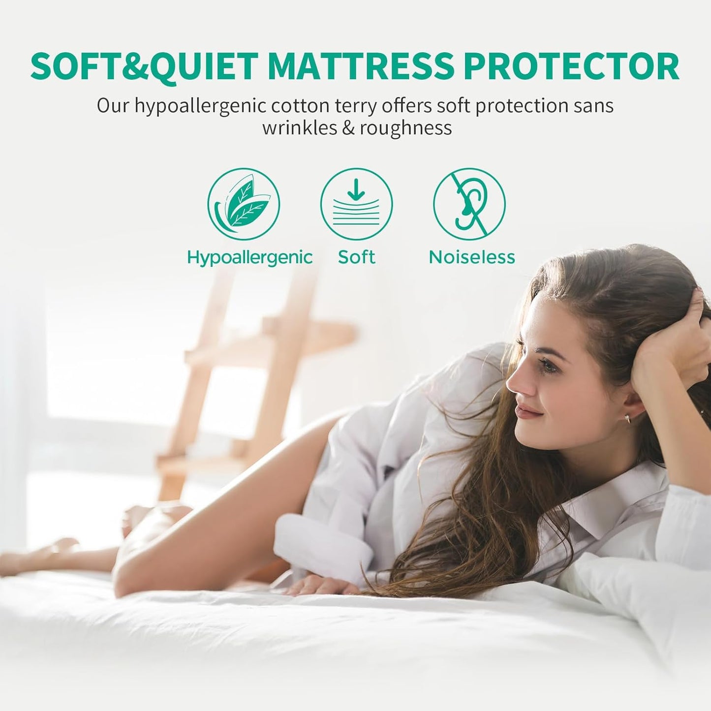 LAVANCE Premium Cotton Terry Mattress Protector – Twin XL Size, Waterproof Soft Noiseless Dirt-Proof Washable Bed Mattress Cover