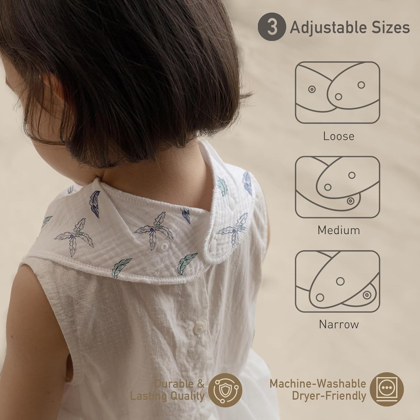 Muslin Baby Bibs 8 Pack, Baby Bandana Drool Bib for Drooling and Teething, Cotton Soft Absorbent for Girls Boys