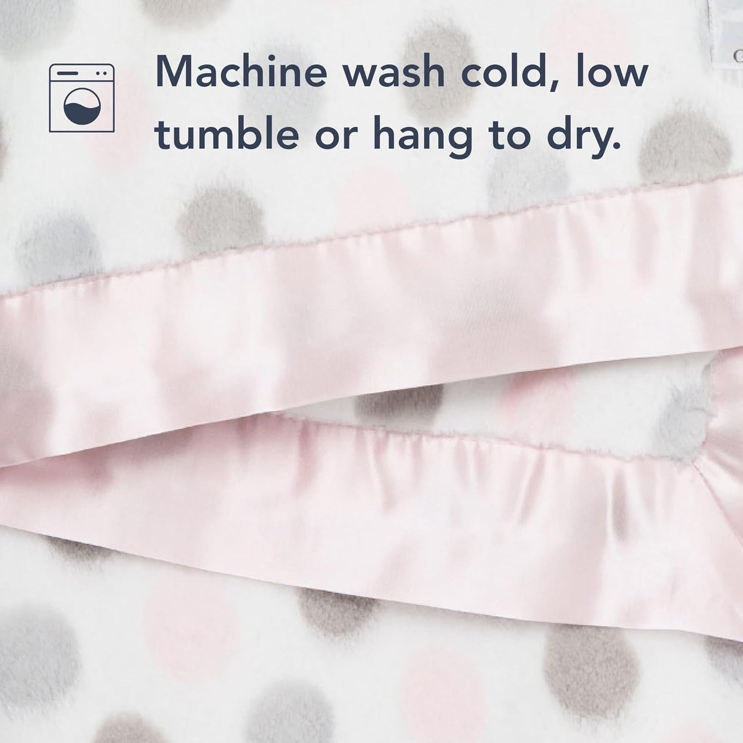 Little Giraffe Baby Blanket - Luxe Soft Blanket with Satin Trim - Baby Stroller Blanket - Newborn Baby Essentials & Baby Gifts - 29"x35" - Dot Pink