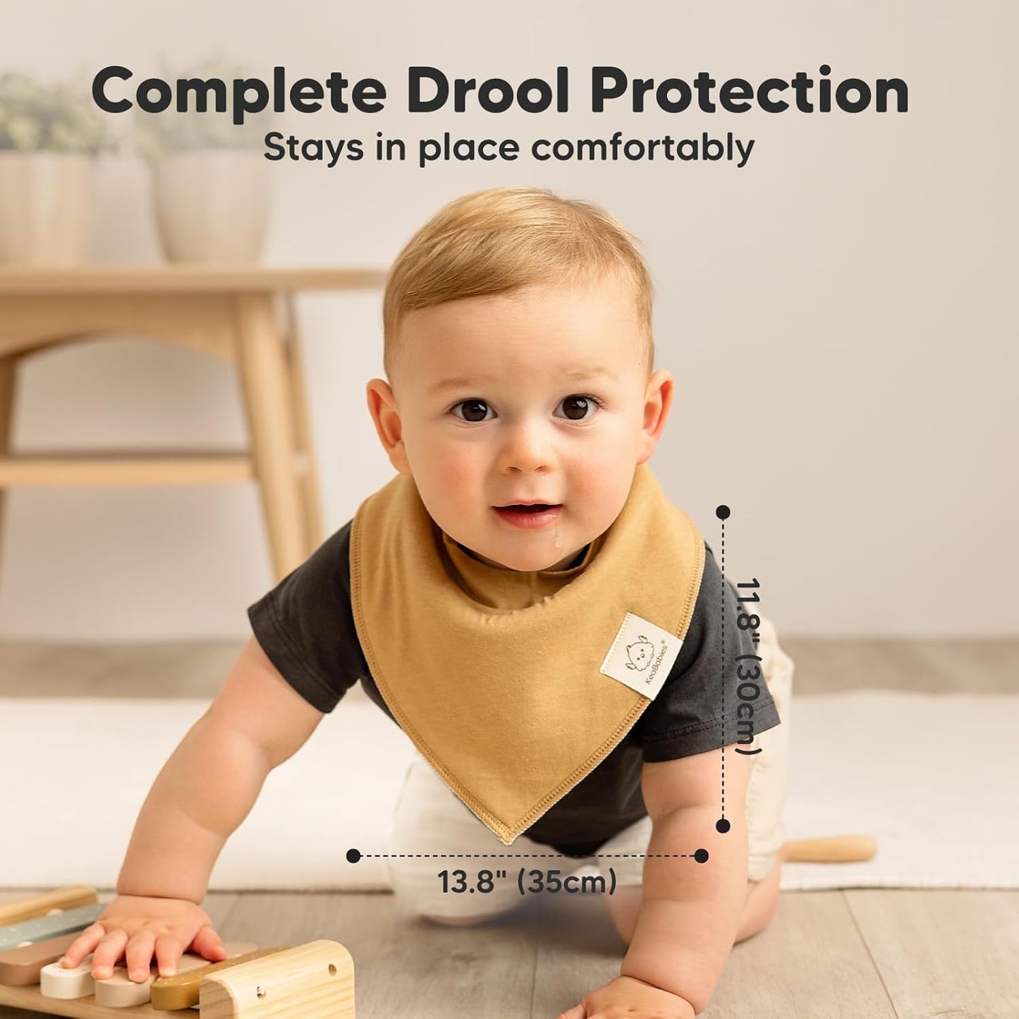 8-Pack Organic Baby Bandana Bibs for Boys, Girls - Super Absorbent Triangle Baby Bibs for Drooling and Teething Infant, 100% Cotton Extra Soft for Newborn, Infant 0-36 Months (Cruise)