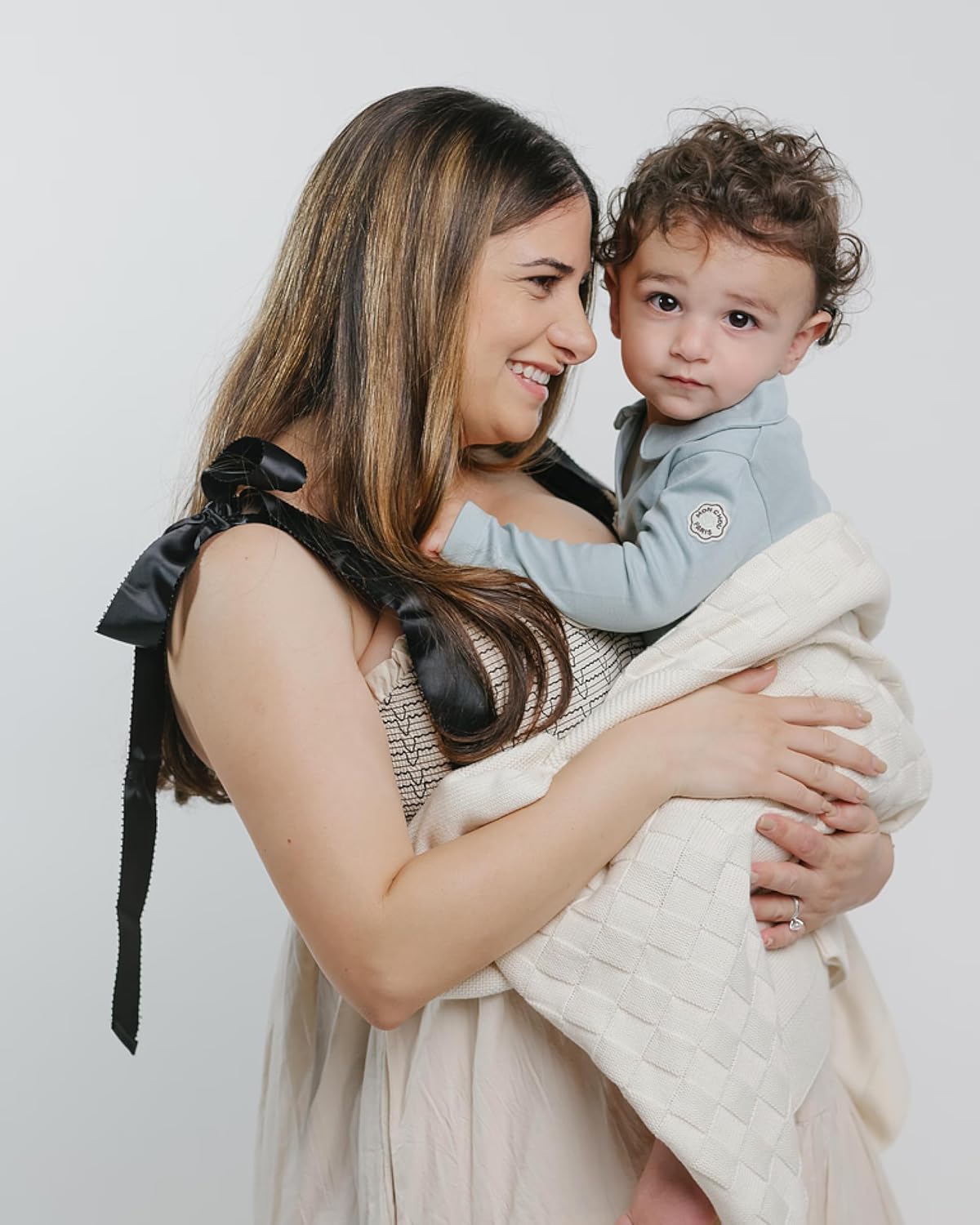 MON CHOU Premium Knit Baby Blanket - Luxuriously Soft Pima Cotton Throw for Crib, Nursery, or Stroller - Lightweight, Breathable Organic Cotton Baby Blanket - 30” x 37”