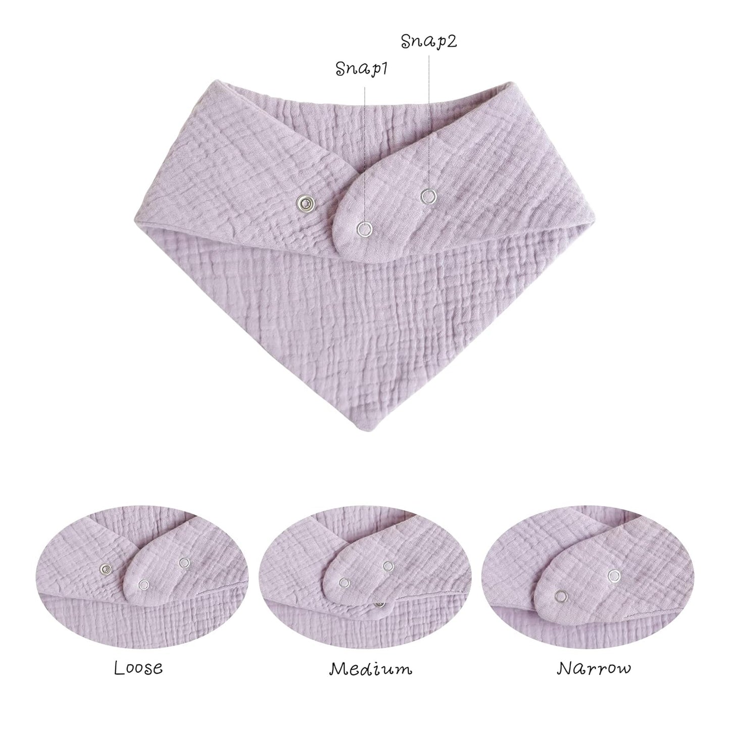 Konssy Muslin Baby Bibs 10 Pack Baby Bandana Drool Bibs 100% Cotton for Unisex Boys and Girls, Soft Absorbent Set for Teething and Drooling