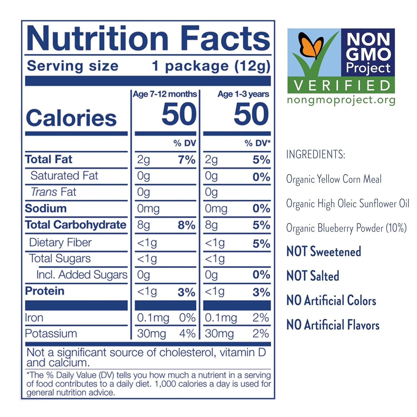 Little Bellies Organic Blueberry Puffs Baby Snack (Pack of 18 x 0.42 oz Individual Packs)