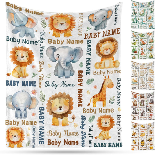 Ship Next Day, Personalized Baby Blanket – Printed in USA, Custom Baby Blanket for Boys & Girls, Baby Blanket with Name, Baby Shower, Easter, Christmas, Birthday Newborn & Toddler Gifts, Baby Gifts