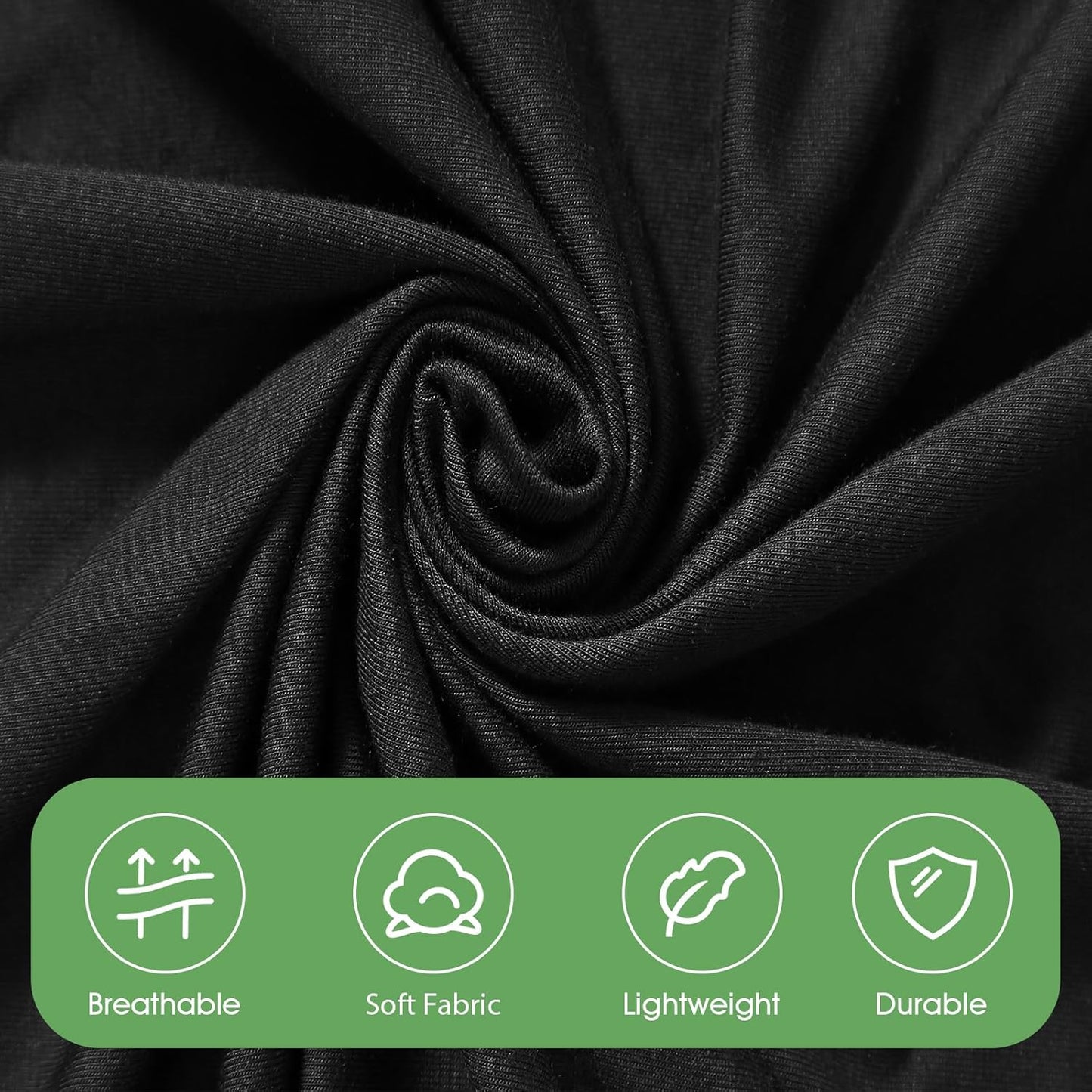 iEvolve Cotton Knitted Baby Swaddle Blanket with Hat Headband Set Newborn Swaddle Wrap Receiving Blankets for Baby Girl Boy 45" x 45"(Black)