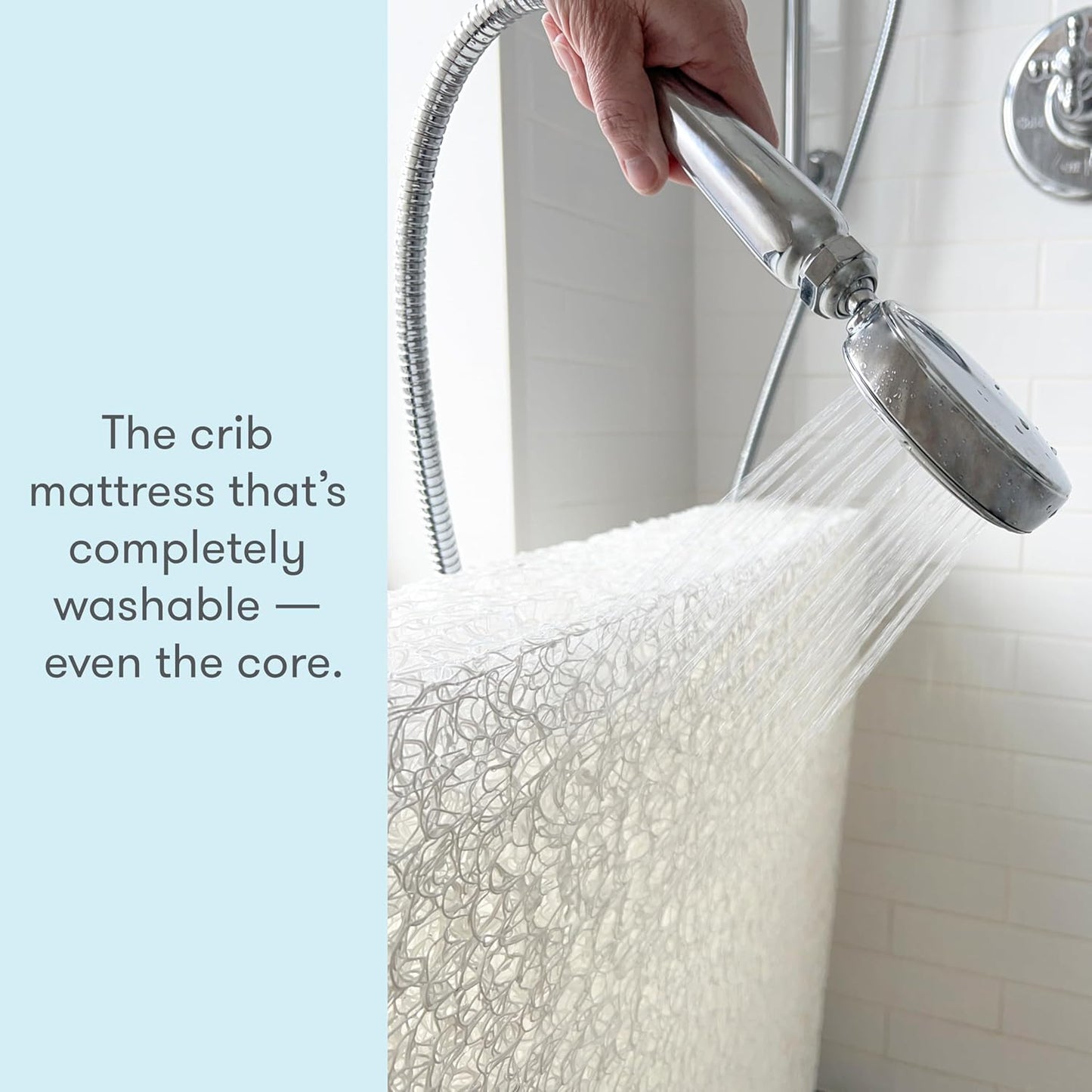 Newton Baby Crib Mattress and Toddler Bed - Ultra-Breathable Proven to Reduce Suffocation Risk, Washable Core & Cover, 2-Stage, Plush 5.5" Thick- Moonlight Grey