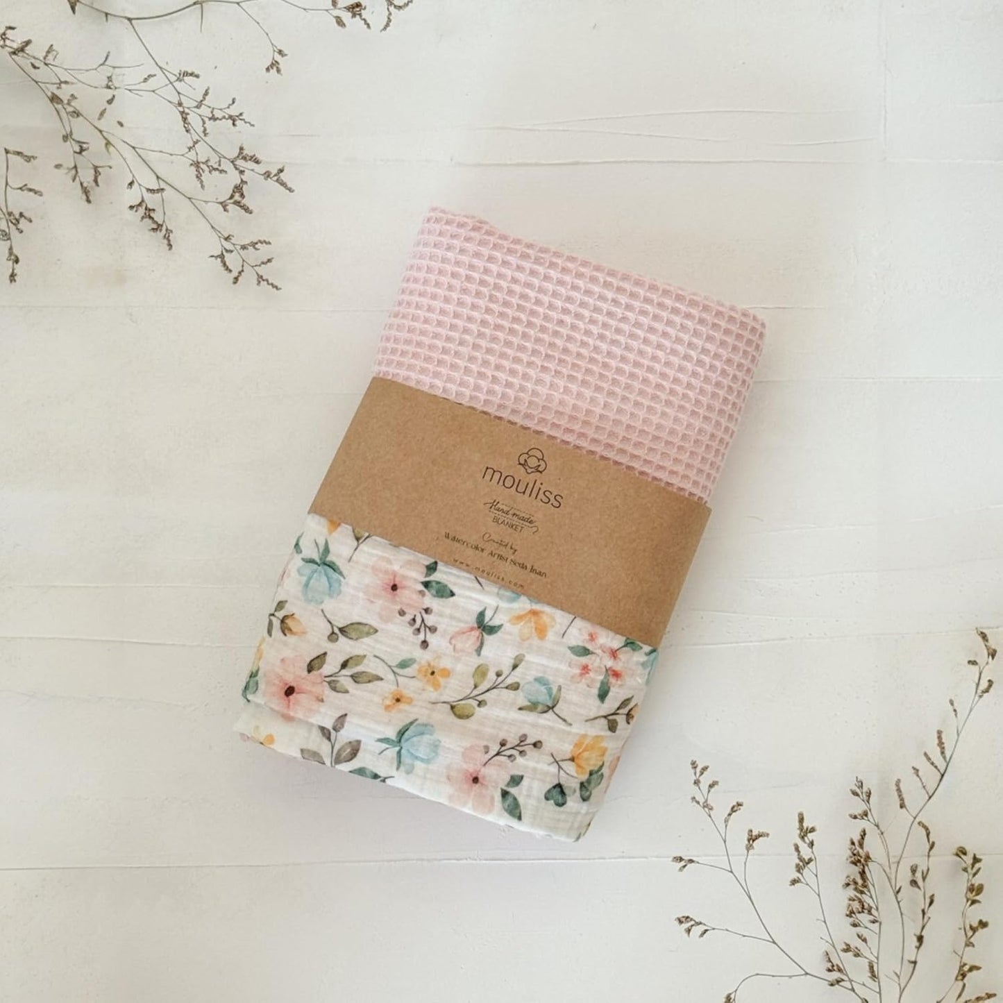 Personalized Baby Blanket with Name – Handmade 100% Organic Cotton Newborn Gift | Custom Knit Blanket for Boys, Girls, Kids & Baby Showers