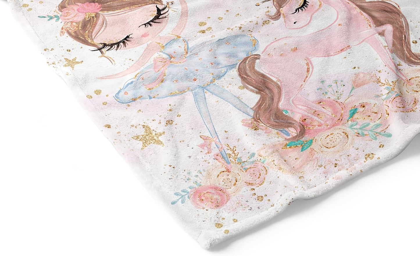 UNIQUE Little Ballerina Girl Ultra Soft Fleece Baby Blanket 30x40in, Ballet Baby Blanket, Girl