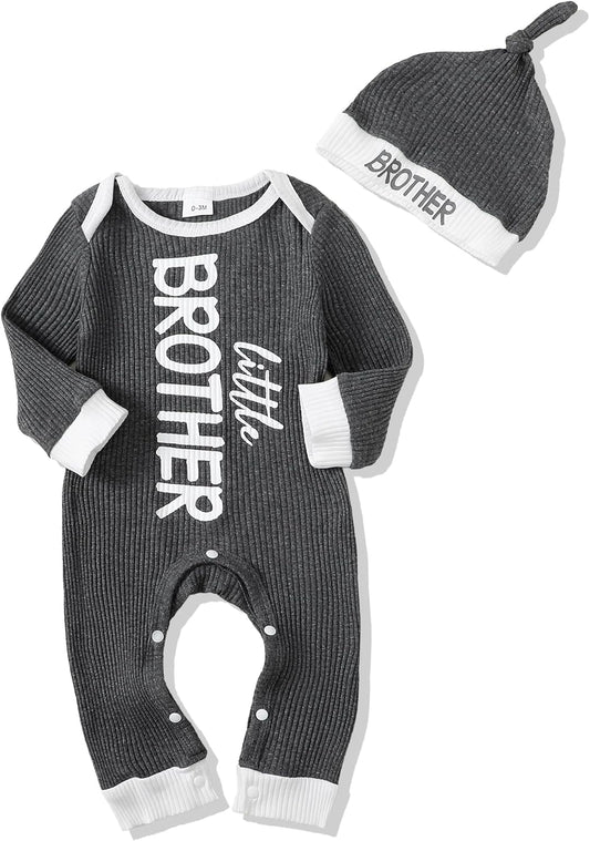 NZRVAWS Baby Boy Clothes Preemie Infant Boy Bear Outfits Jumpsuit Bodysuit Letter Print Romper