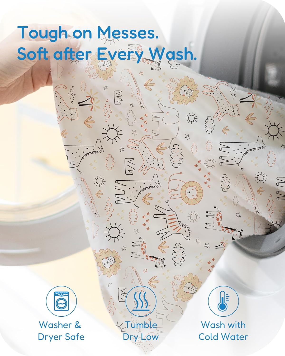 Pack and Play Sheets Fitted, Ultra Soft Orange Cloud and Rainbow Design, Breathable and Soothing, Hypoallergenic, 2 Pack for Baby Boys and Girls