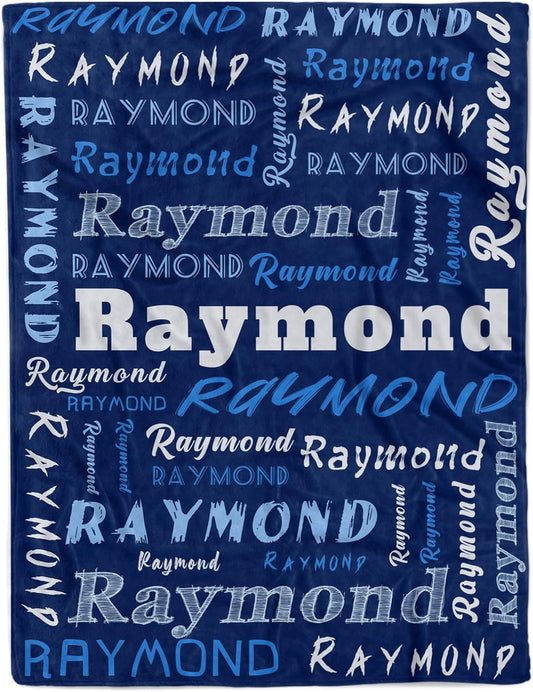 Personalized Baby Blanket with Name Customized Gift for Baby Shower Christmas Birthday New Mom Custom Name Blanket for Boy Girl Newborn