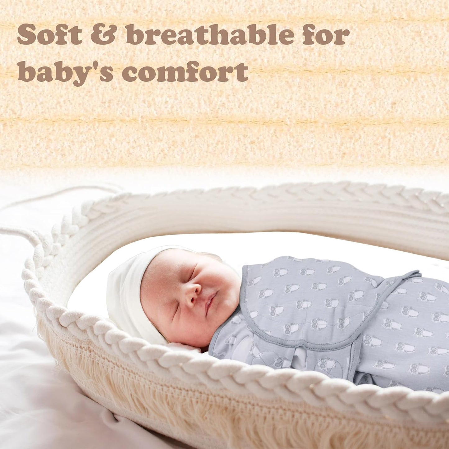 Bublo Baby Swaddles for Newborns – 3-Pack Infant Swaddles 0-3 Months – Adjustable Newborn Swaddle Sleep Sack – Soft Organic Cotton Baby Wrap for Safe & Cozy Sleep