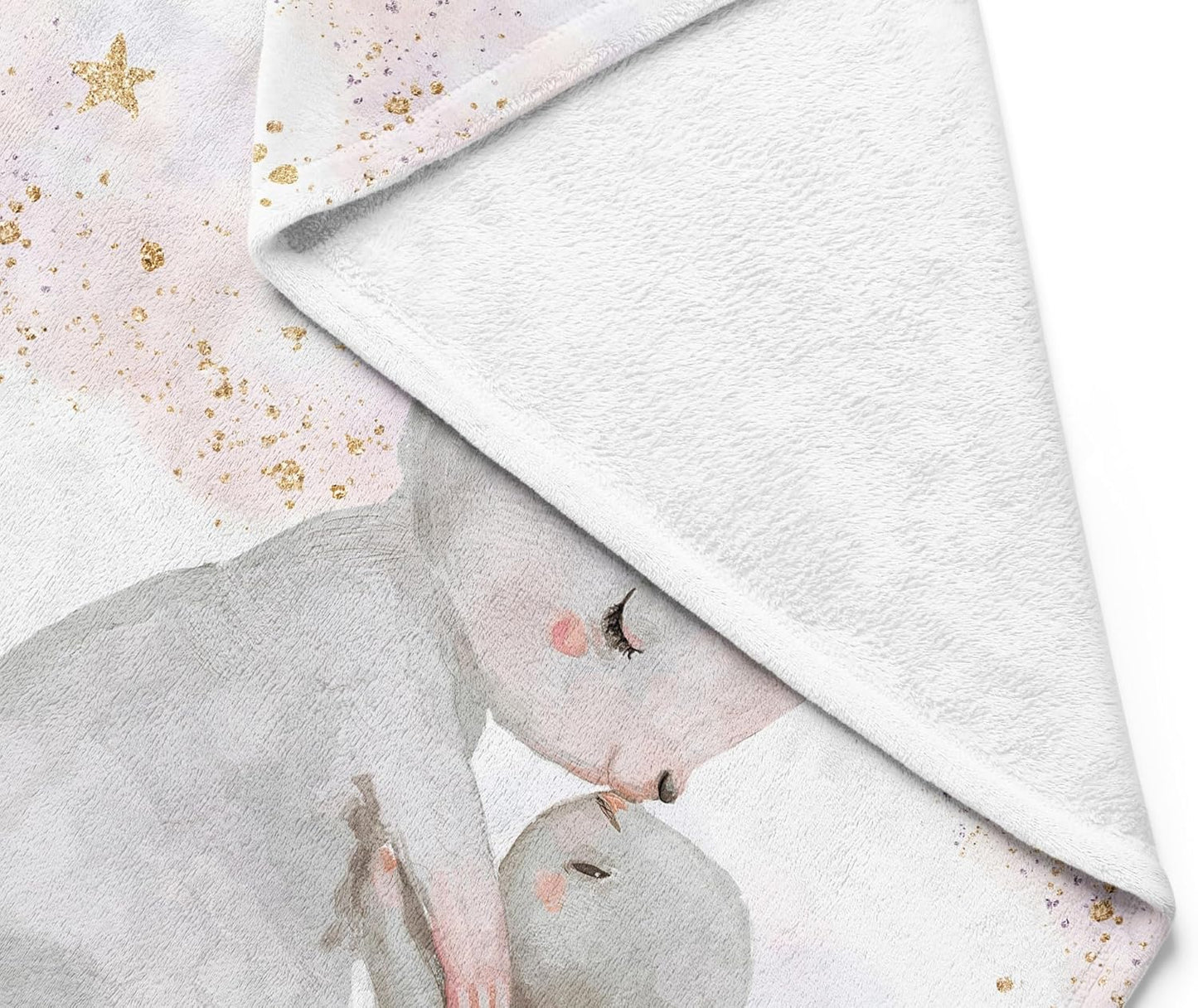 UNIQUE Bunny Ultra Soft Fleece Baby Blanket 30x40in, Girl Crib Blanket, Girl