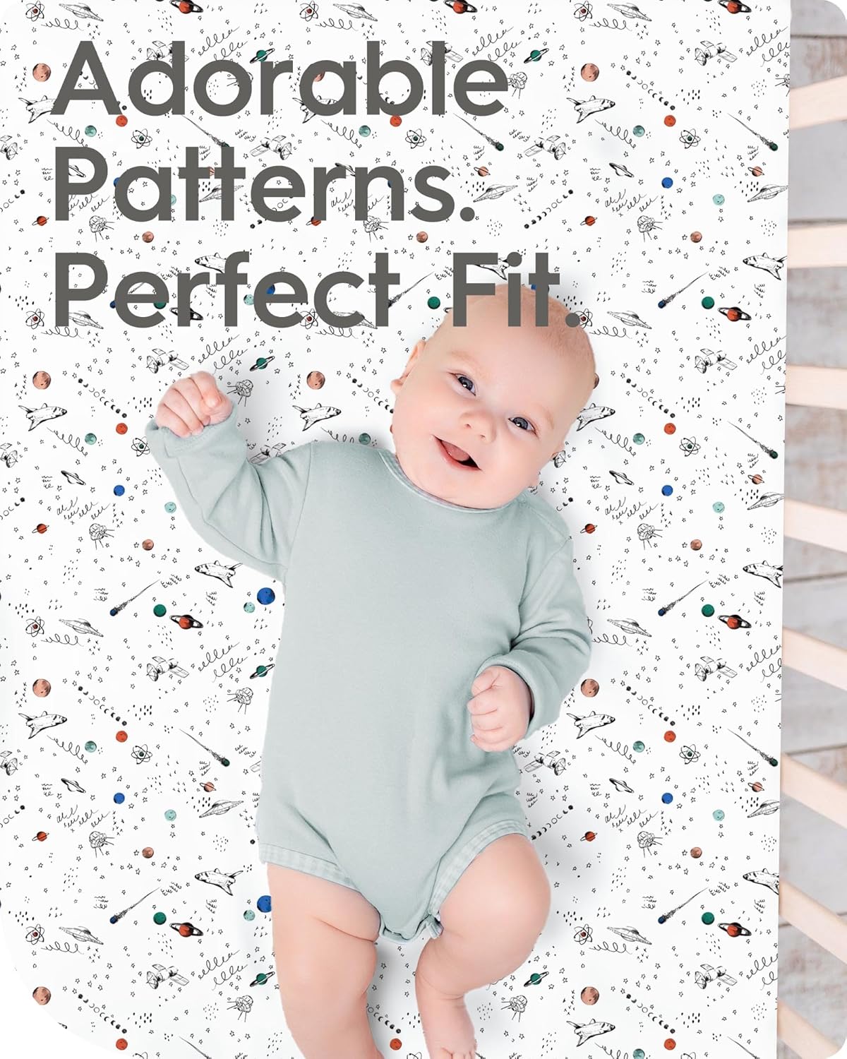 Baby Crib Sheets Boy Girl for Standard Crib Mattress - Ultra Soft Jersey Knit Neutral Crib Mattress Sheet, Safe and Snug, Durable, Stylish Crib Sheet Fitted, 28''x52''x9'' Extra Deep Pocket