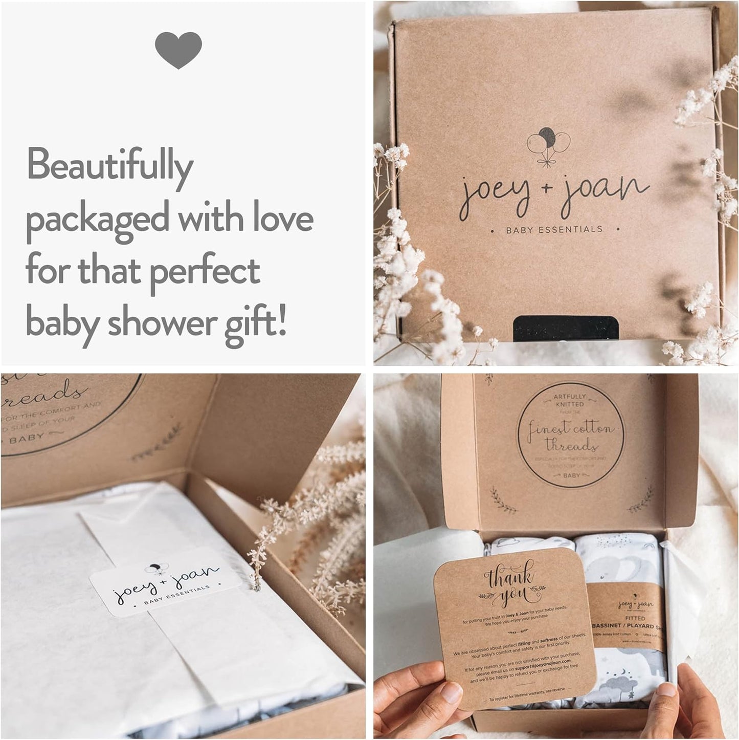 Joey + Joan Fitted Crib Sheets 28 x 52 – Compatible with Standard Crib Mattress and Toddler Bed – 100% Jersey Cotton – Beige + Rusty Brown – 2 Pack