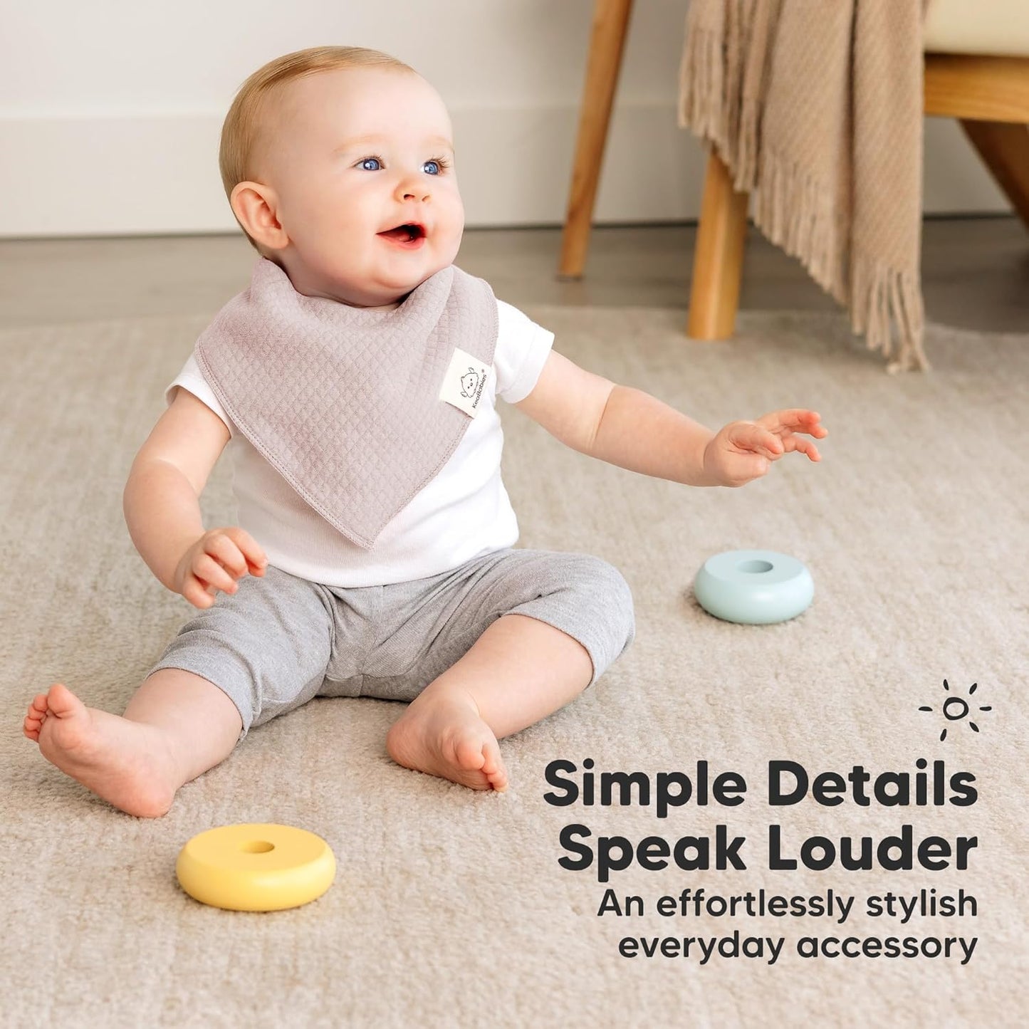 KeaBabies 8-Pack Bandana Bibs for Baby Girls, Boys - Organic Cotton Baby Bibs for Drooling & Teething Newborn, Toddler, Infant 0-36 Months, Extra Soft, Absorbent Cloth with Snaps (Moor)