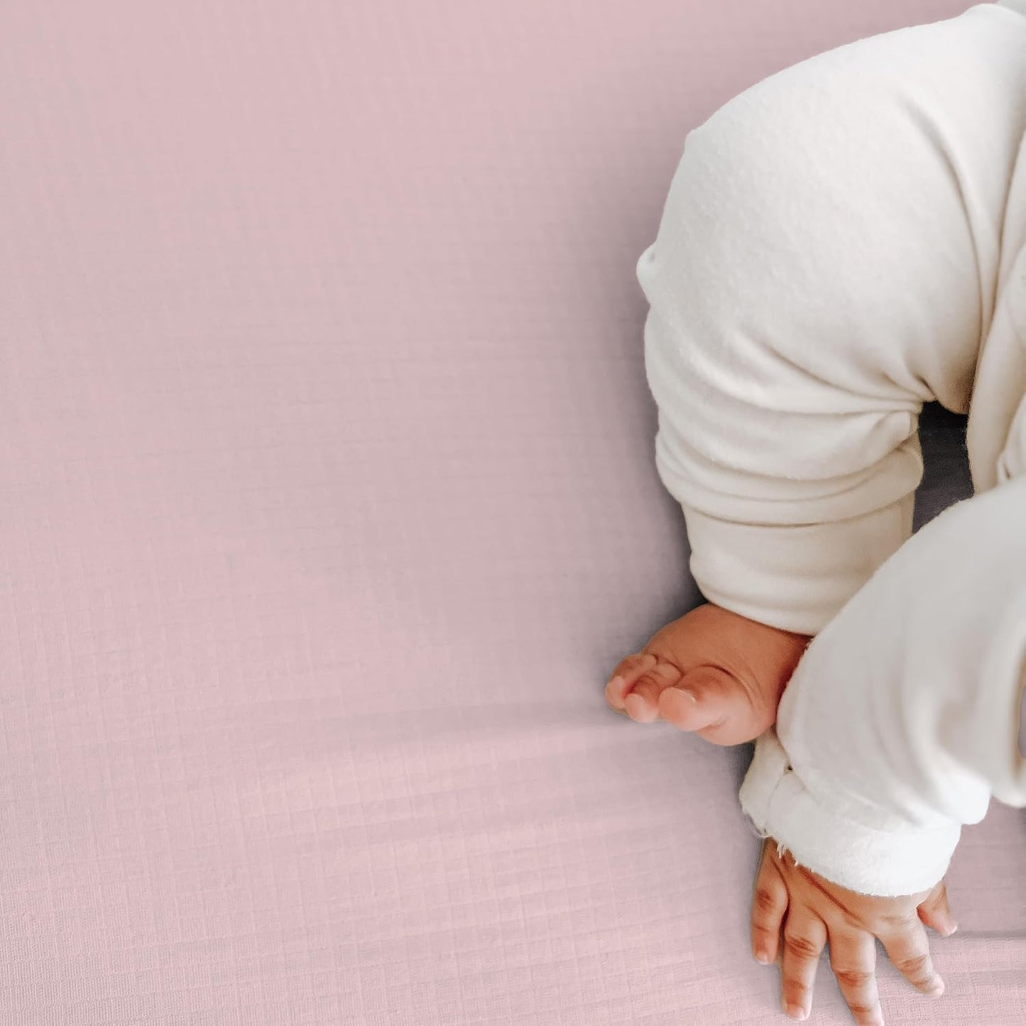 Newton Baby Mini Crib Fitted Sheets (2-Pack) | Organic Muslin Cotton, Ultra Breathable & Soft Baby Sheets, Machine Washable Baby Mattress Sheets, Fits Any Mini Sized Crib 24" x 38", Sunrise Pink