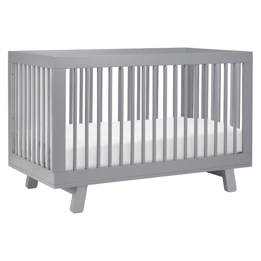 Babyletto Hudson 3-in-1 Convertible Baby Crib - GREENGUARD Gold Certified Convertible Crib to Toddler Bed & Daybed - Wooden Baby Bed with 4 Adjustable Mattress Heights - Strong & Easy Assembly - Grey