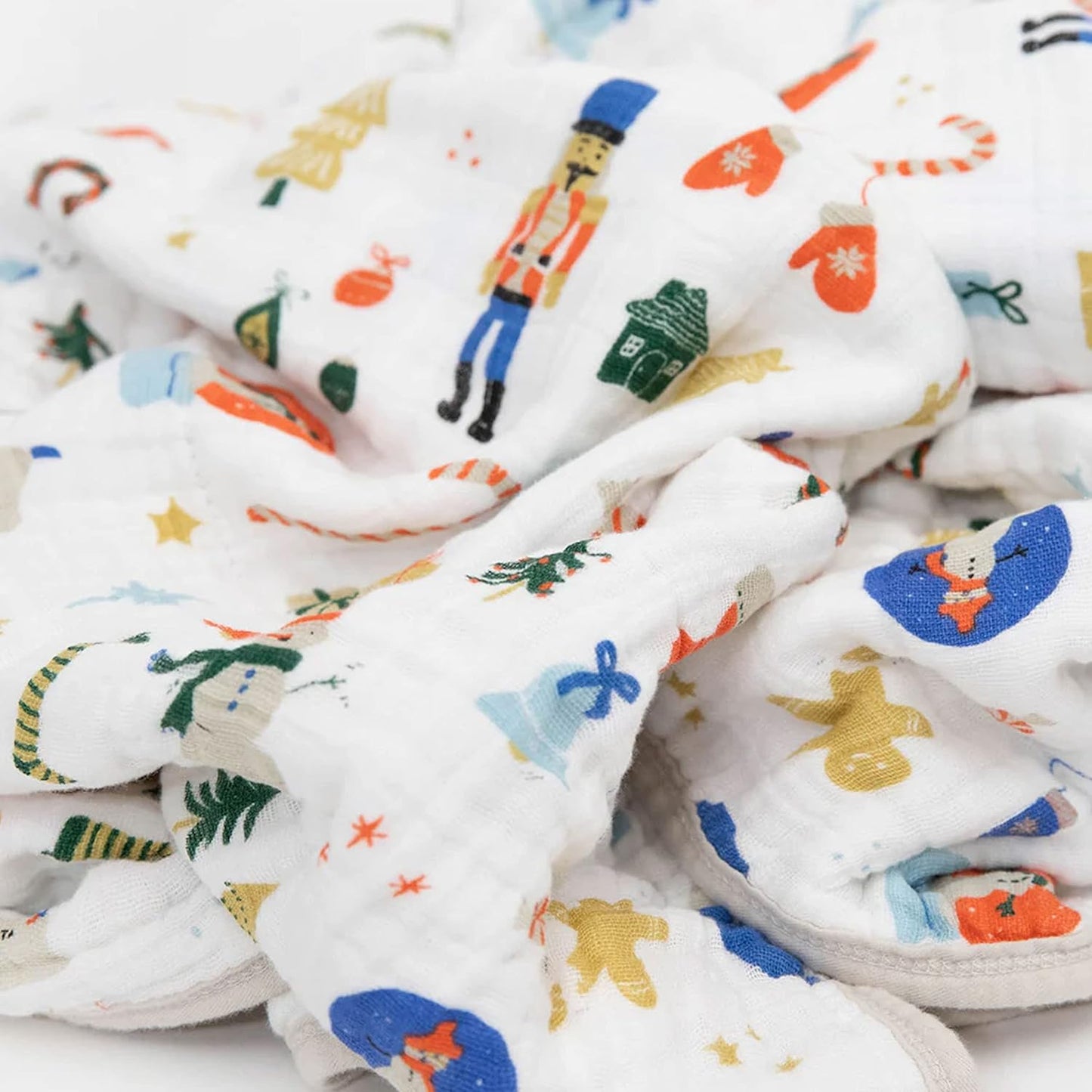 Little Unicorn Original Premium Cotton Quilt | Multi-Layered & Extra-Soft Muslin Fabric |for Babies & Toddlers (Christmas Time)
