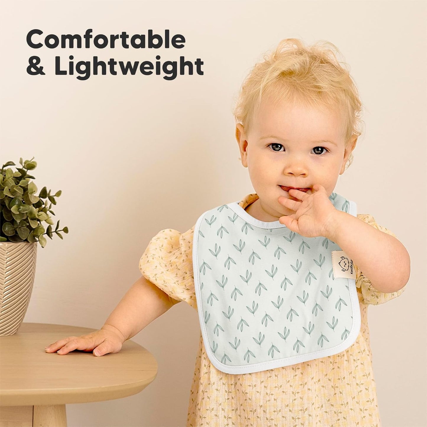 KeaBabies 8-Pack Organic Baby Bibs for Boys, Girls - Super Absorbent Cotton Drool Bibs for Baby Girl & Boy, Teething Toddler, Drooling Newborn, Ultra Soft & Machine Washable (Fleur)