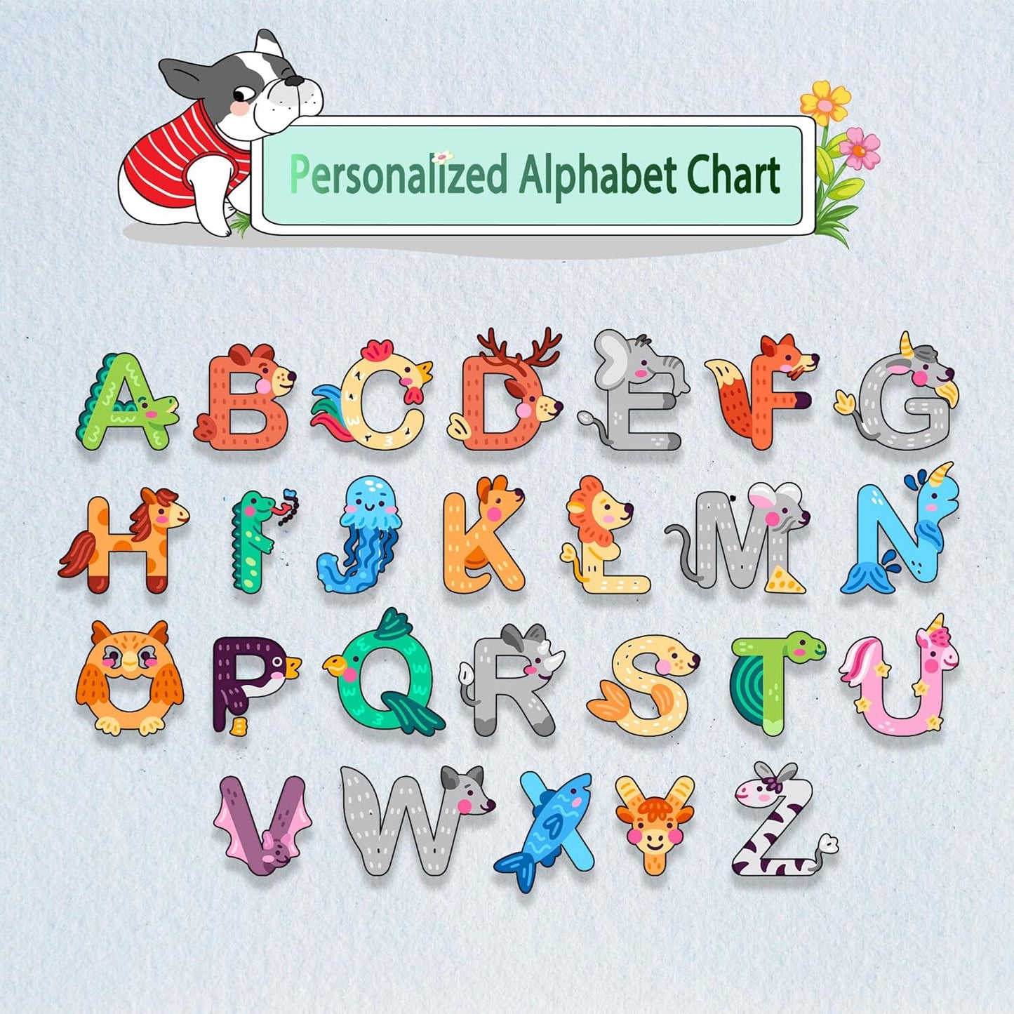 Personalized Cute Animal Baby Blanket, Custom Initial Jungle Swaddle Blanket with Name Customized Super Soft Nursery Fleece Throw Blankets for Newborns Baby Shower Girls Kids Birthday