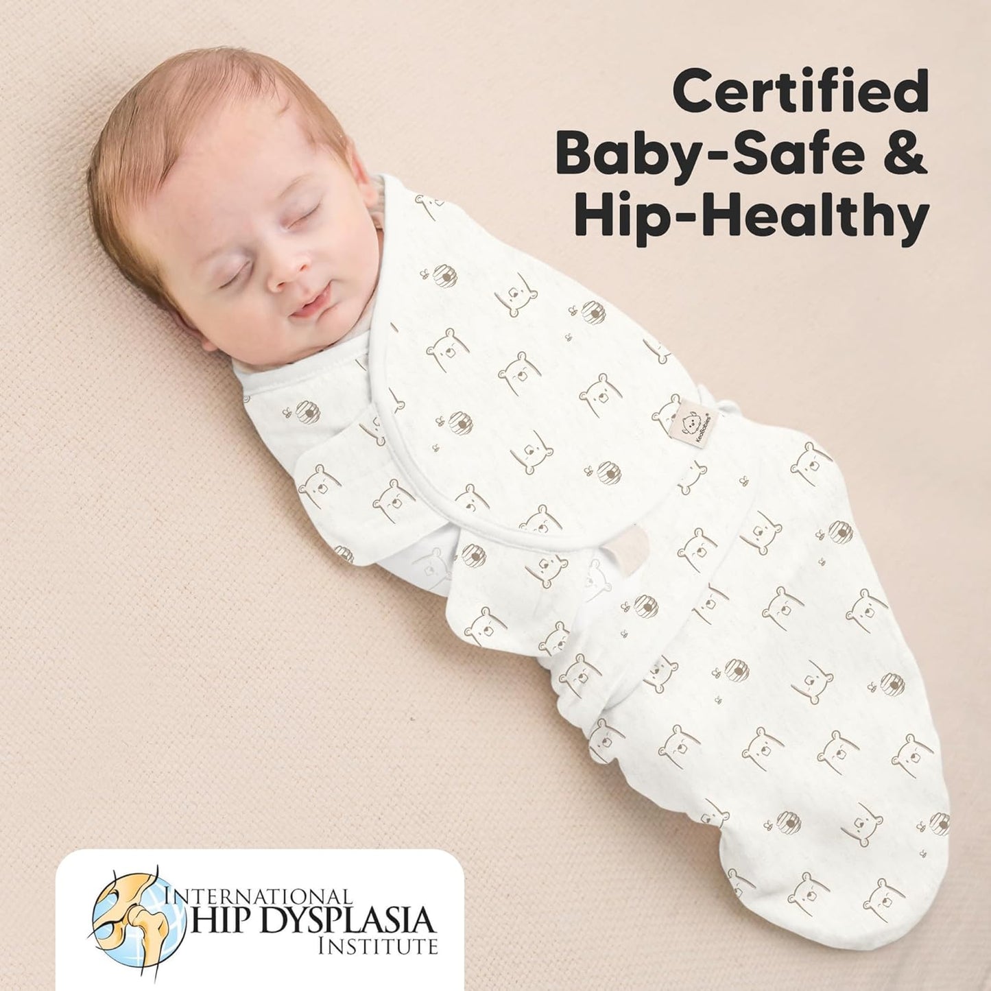 Baby Swaddle Sleep Sacks with Zipper - 3-Pack Swaddles for Newborns 0-3 Months, Infant, Baby Girls, Boys, Soft & Durable Newborn Sleep Sack, Easy Diaper Change Swaddling Blanket (Bumble Bear)