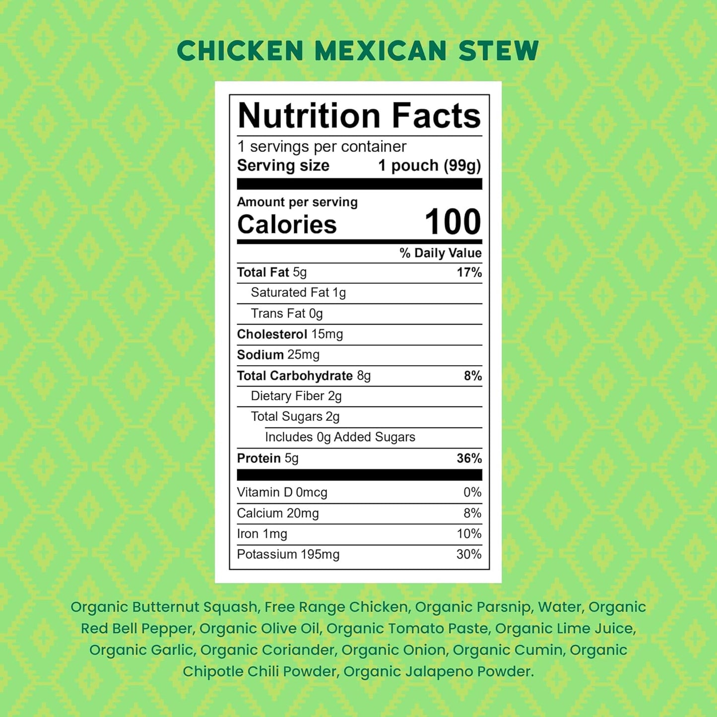 Serenity Kids 6+ Months World Explorers Chicken Mexican Stew Baby Food Pouches - Puree Pouch with Ethically Sourced Chicken & Organic Veggies - BPA-Free - 3.5 Oz, 12 Pack