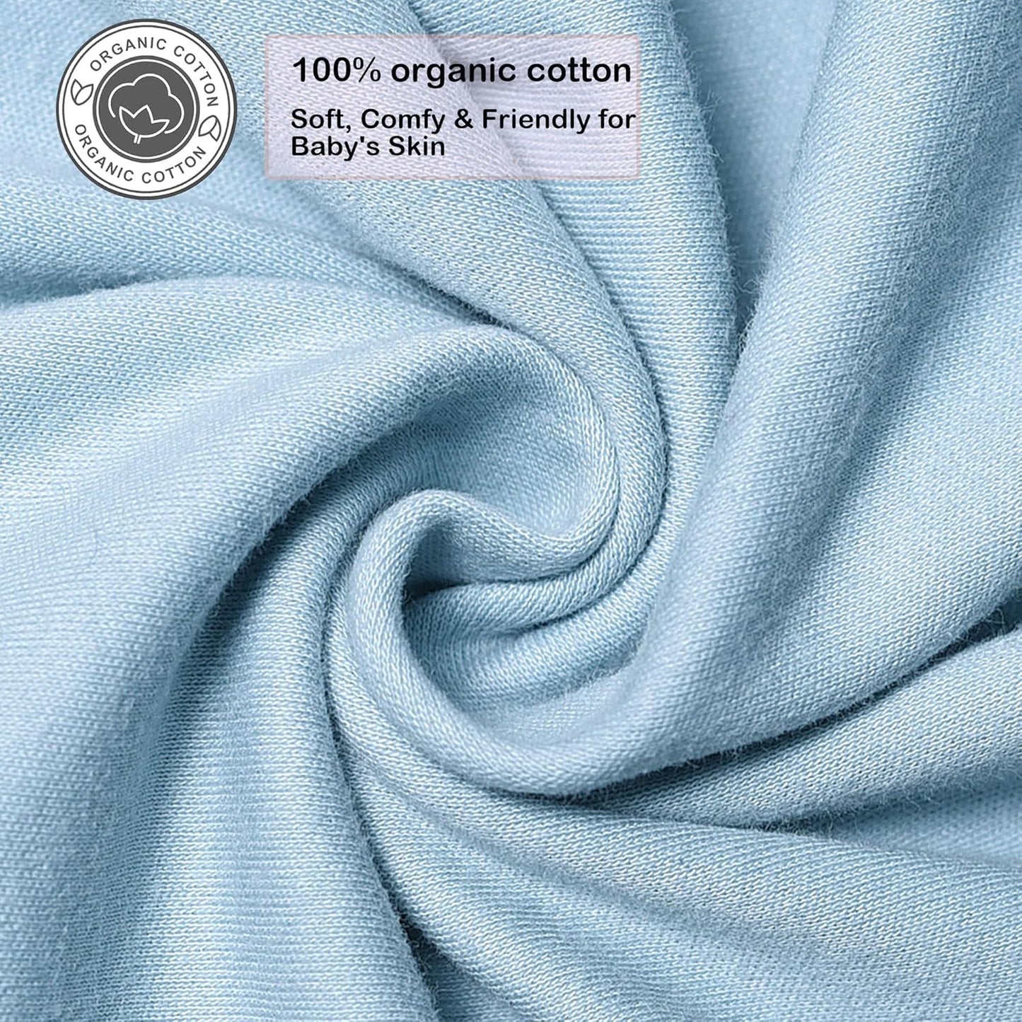 Baby Sleep sack Swaddle,Sleep Sack 3-6 Months,3-Way Adjustable Wearable Transition Swaddles Blanket Boy And Girl,100% Cotton,TOG 1.0(Cyan)