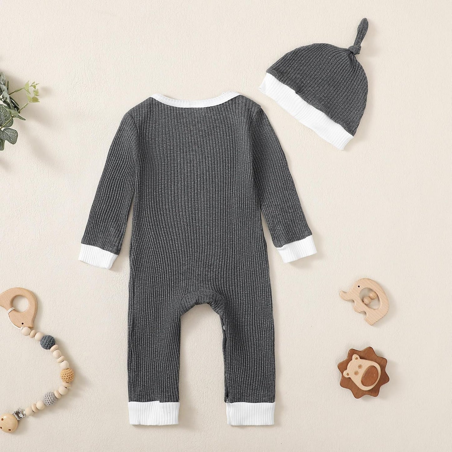 NZRVAWS Baby Boy Clothes Preemie Infant Boy Bear Outfits Jumpsuit Bodysuit Letter Print Romper