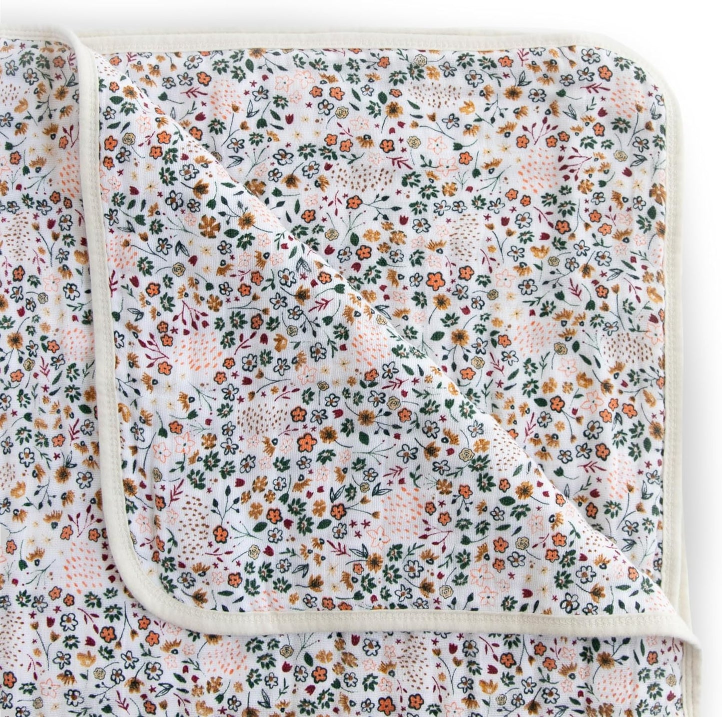 Little Unicorn Original Premium Cotton Quilt | Multi-Layered & Extra-Soft Muslin Fabric |for Babies & Toddlers (Pressed Petals)