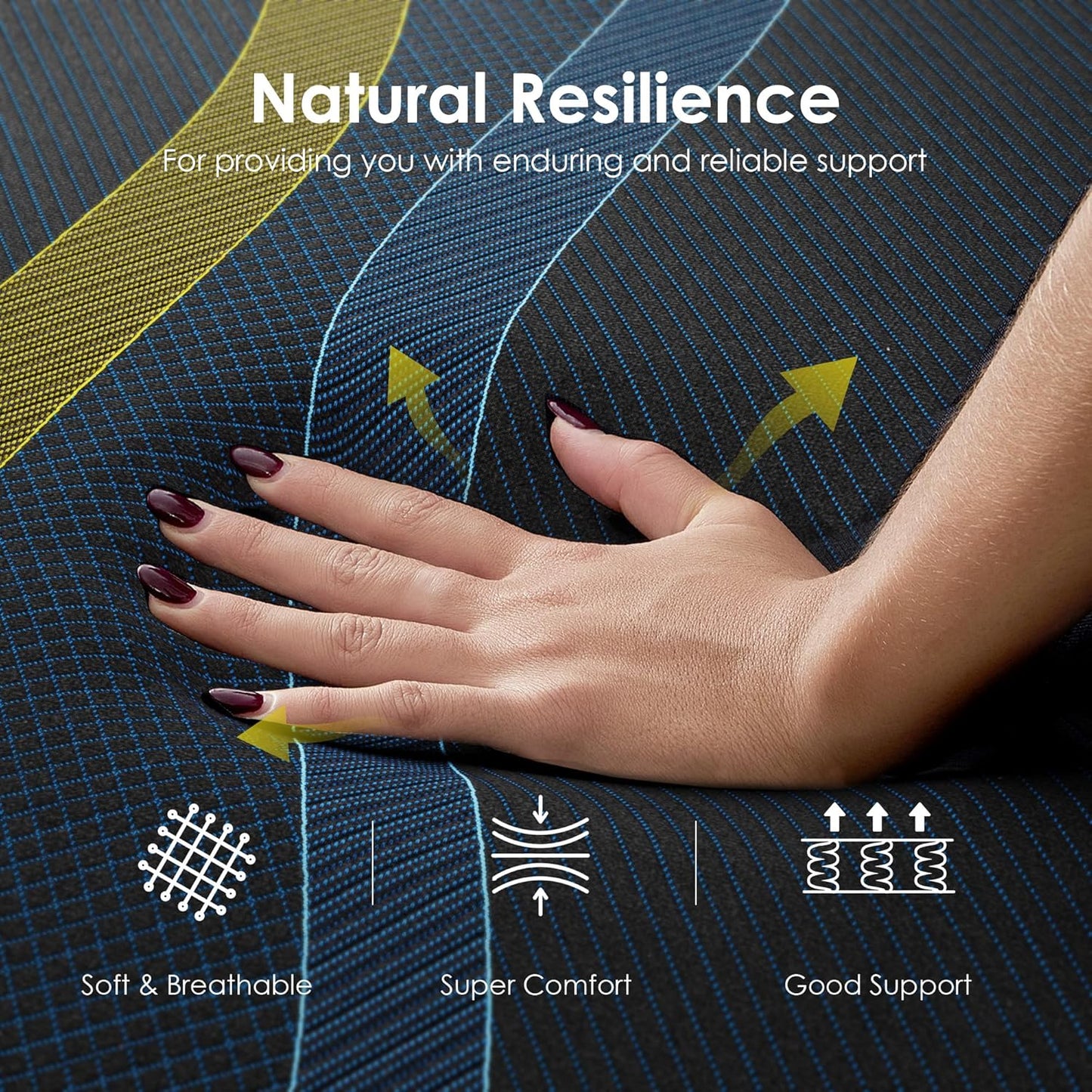 10 inch Full Mattress Multi-Layer Memory Foam Mattress - Medium Firmness with Bamboo Charcoal & Green Tea Infusion