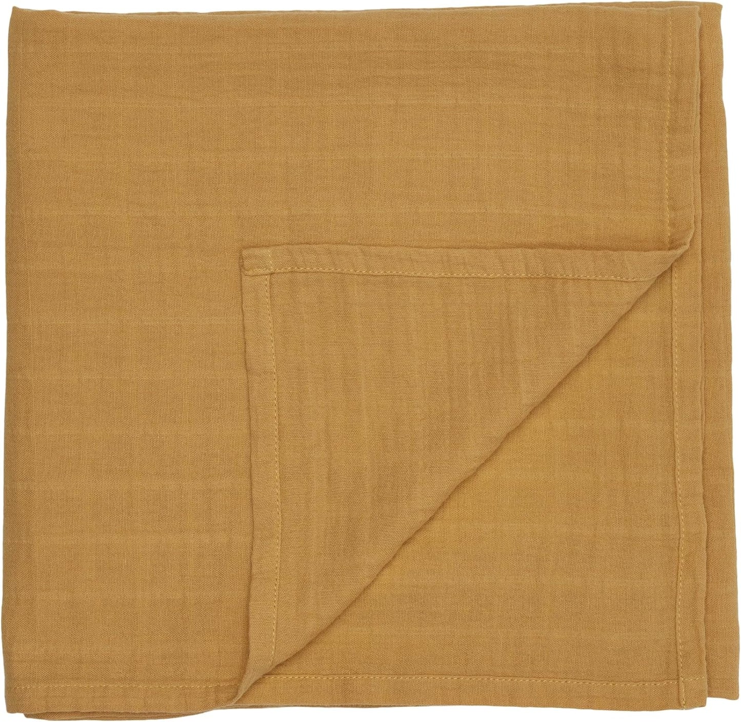 Swaddle - 100% Organic Cotton - Muslin Swaddle Blankets for Newborn, 47" x 47" (Autumn Yellow)